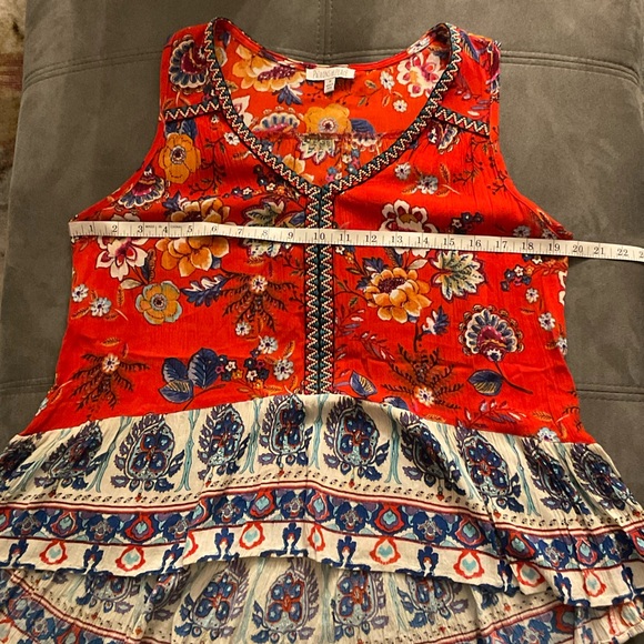 Patrons of Peace women’s Sleeveless High Low Peplum Floral Top Size Medium - Picture 10 of 10